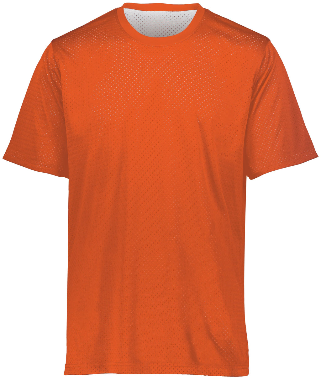 Augusta S/S Mesh Reversible Jersey - Orange/White